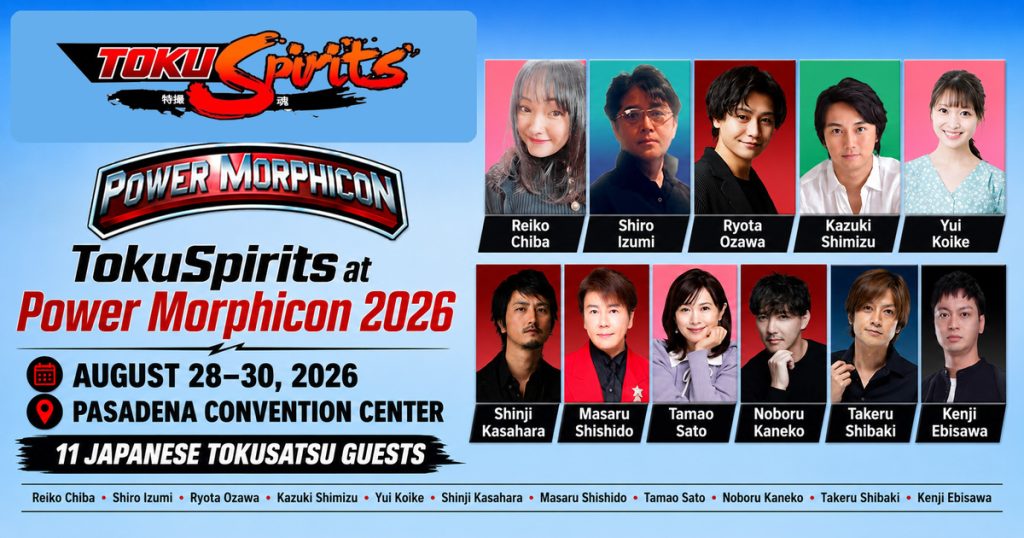 TokuSpirits guest lineup at Power Morphicon 2026